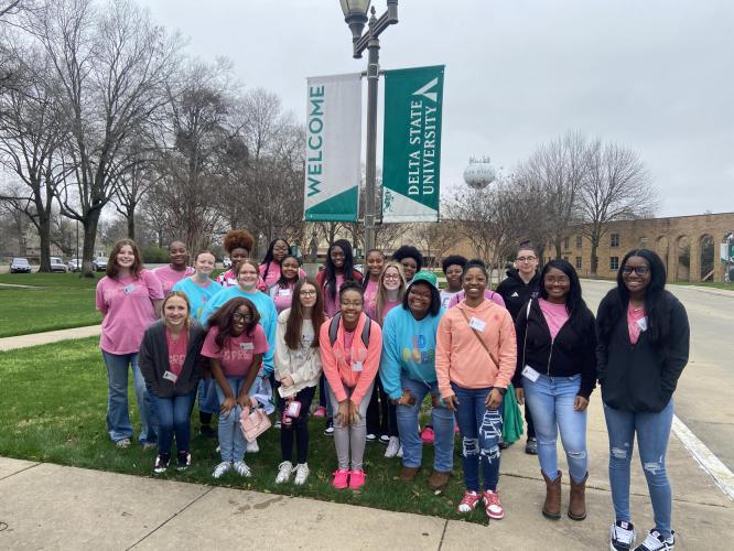 Career-Tech students visit Delta State University
