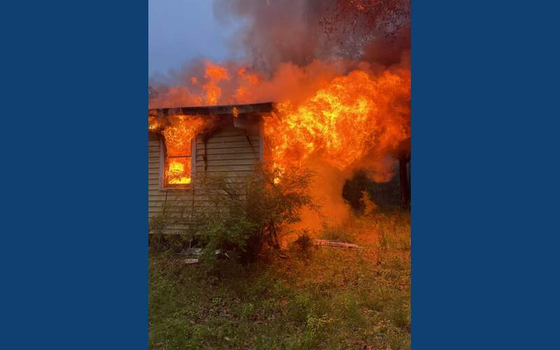 Abandoned House in Attala Burns Saturday