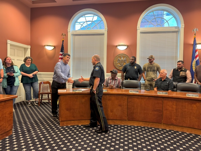 Greg Collins swearing in