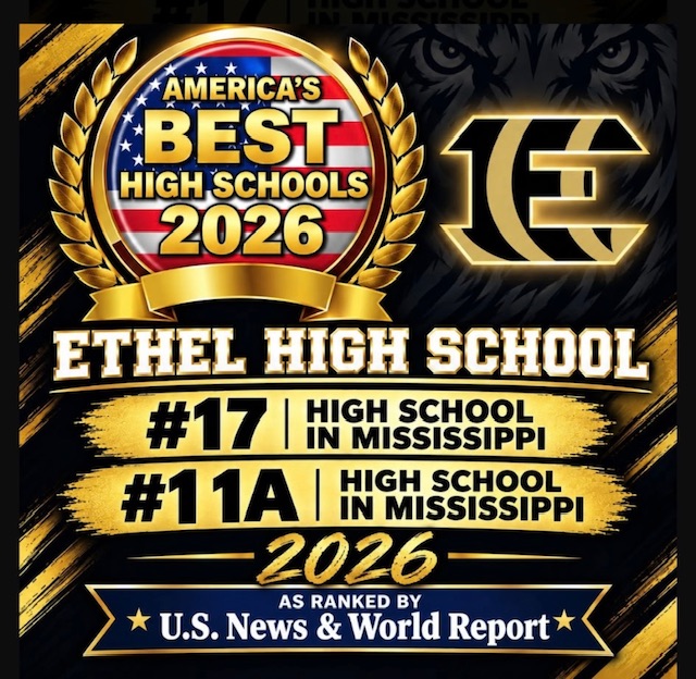 Ethel High School Ranked Among Top 20 High Schools in Mississippi