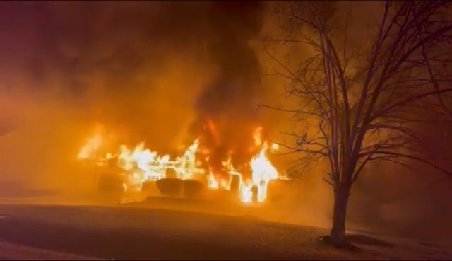 Cedar Ln. house fire *photo from Cody Moore*