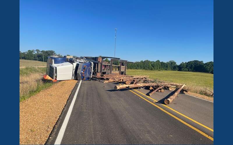 Photos: Truck rollover on Hwy 35 north