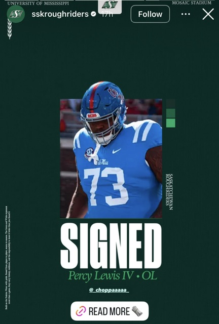 Sallis native Percy Lewis signs pro football contract after NFL Draft