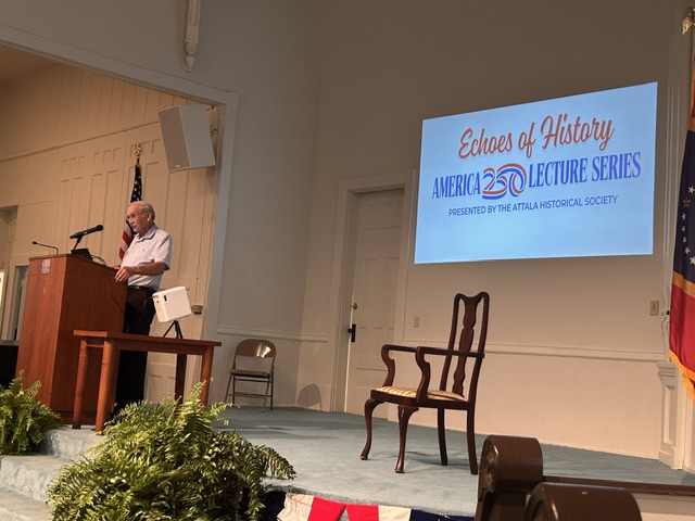 Judge Love discusses economic history of Kosciusko and Attala County during America 250 Lecture