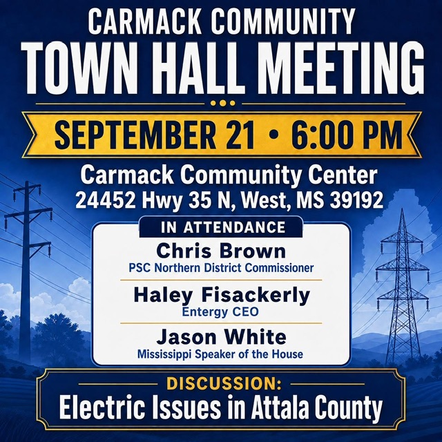 Carmack Town Hall to address chronic Attala County power outages