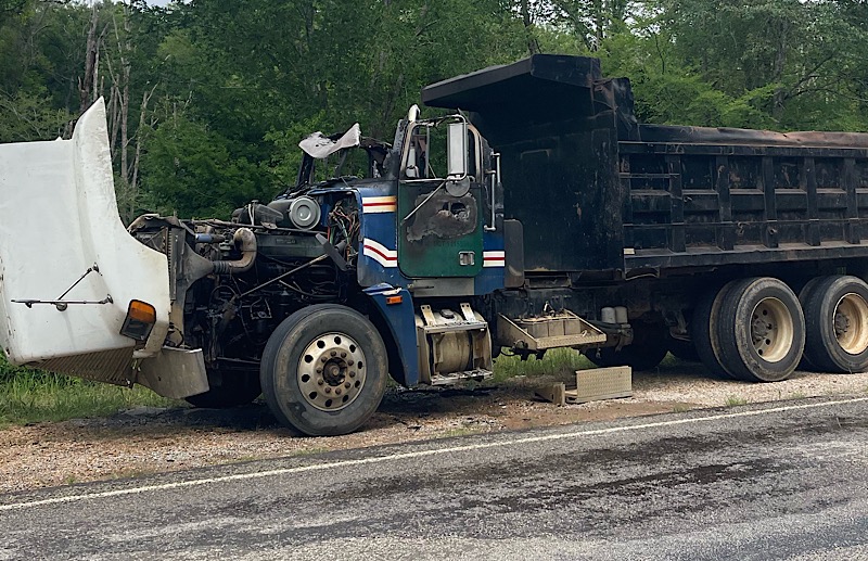 Dump Truck Fire Thursday Afternoon in Attala
