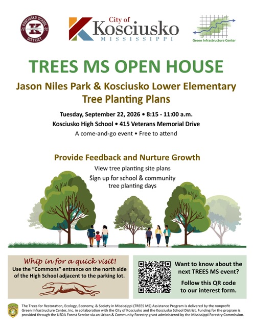 Kosciusko Community Invited to Share Input on Local Tree Planting Plans