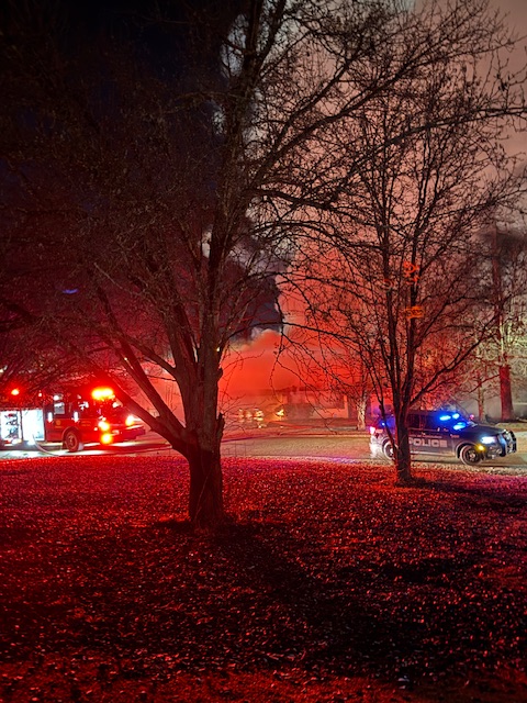 Cedar Ln. house fire *photo from A. Massey*