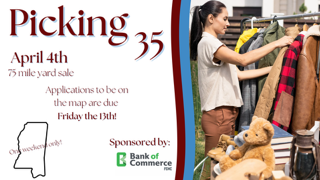 “Picking 35” returning to central Mississippi April 4
