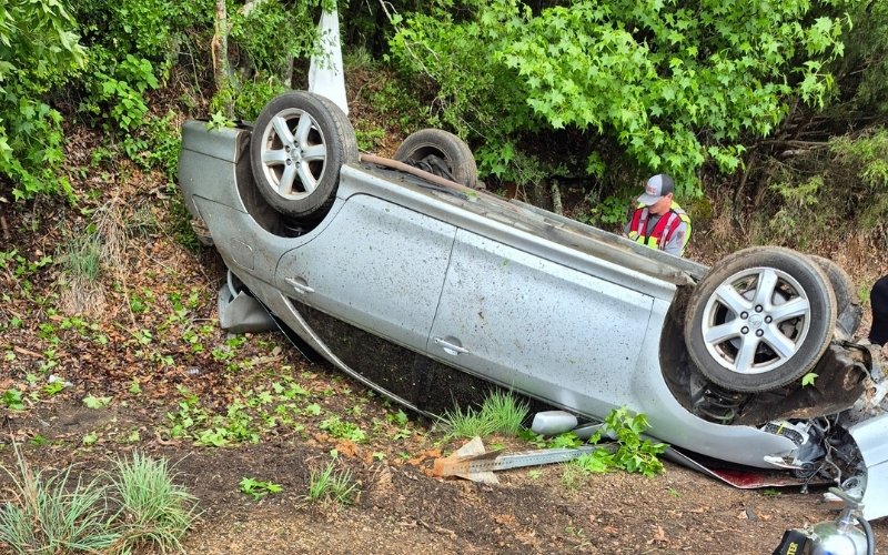 Rollover Crash on Hwy 43 S Wednesday in Attala.