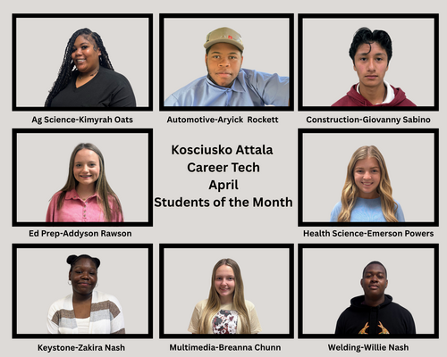 Photo: Career Tech Center announces April Students of the Month