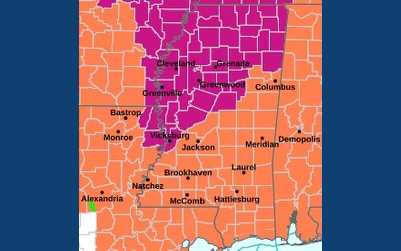 Heat Warning Expanded to Include Attala County