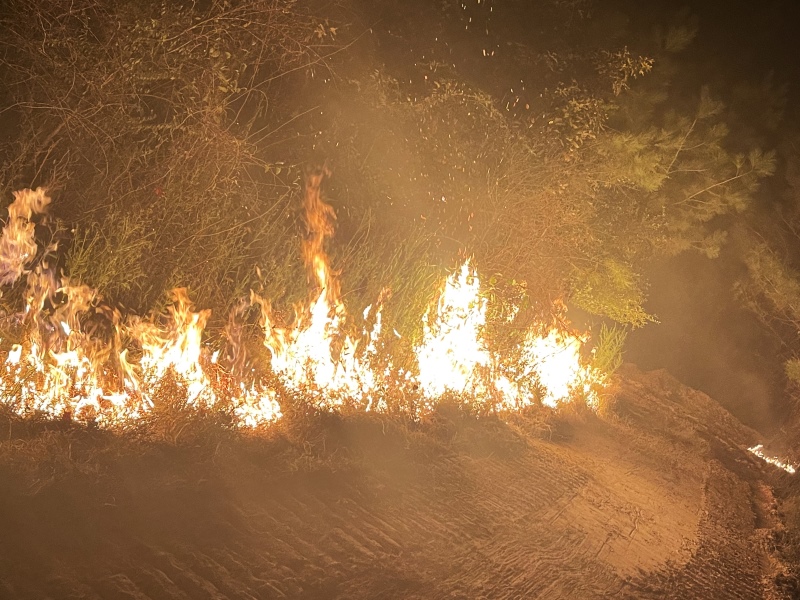 Low Visibility in McAdams Area Due to Large Controlled Burn