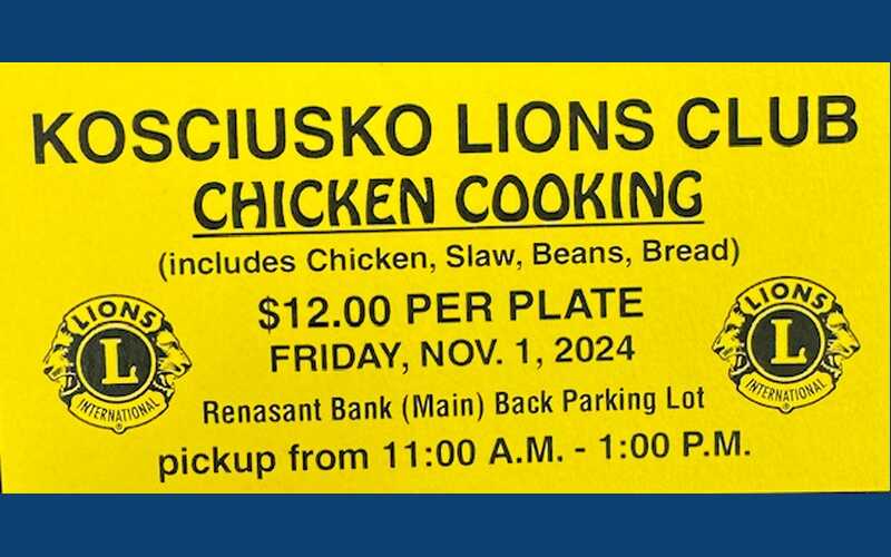 Kosciusko Lions Club selling chicken plates