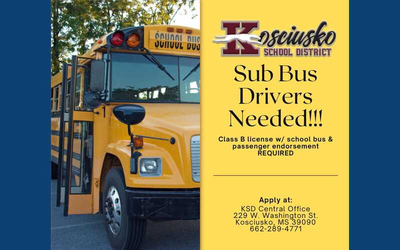 Kosciusko School District hiring substitute bus drivers