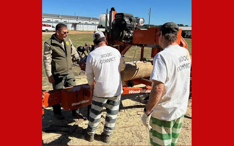 Audio/Photo Gallery: Leake County Correctional Facility Launches Inmate-Run Sawmill