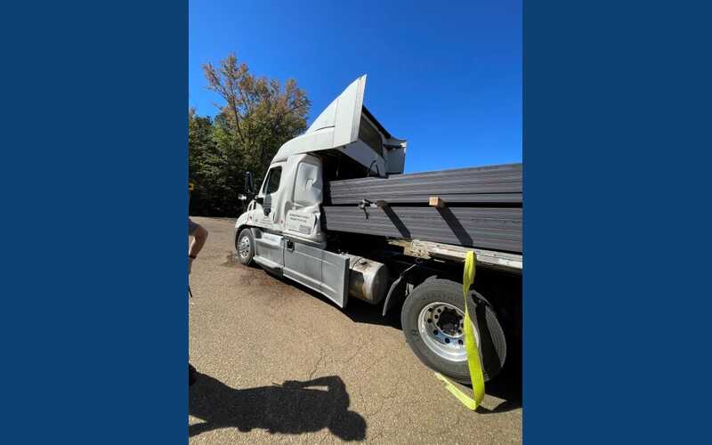 Semi Truck Crash on Hwy 19 South Wednesday Morning