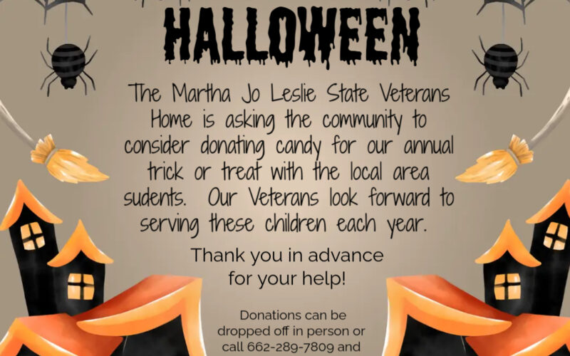 Martha Jo Leslie Veterans Home  accepting candy donations for Halloween