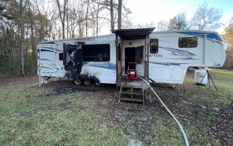 RV Fire in West Community Thursday Afternoon