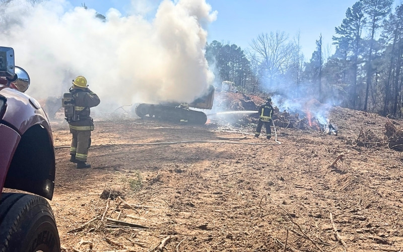 ACFD Crews Work Equipment and Grass Fires Wednesday
