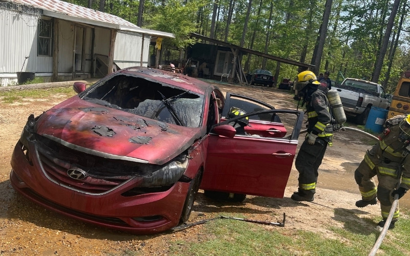 Vehicle Fire Thursday Afternoon in Attala