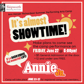 Annie Jr. to take the stage at Skipworth Performing Arts Center June 27