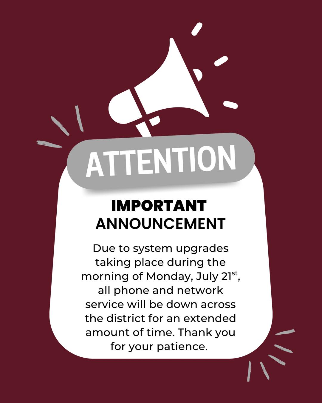 Phones and networks services down at Kosciusko School District