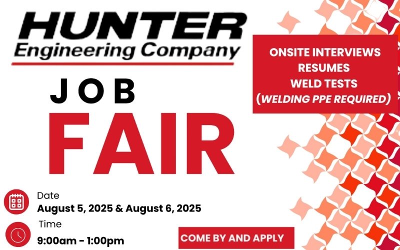 Happening today: Hunter Engineering Job Fair