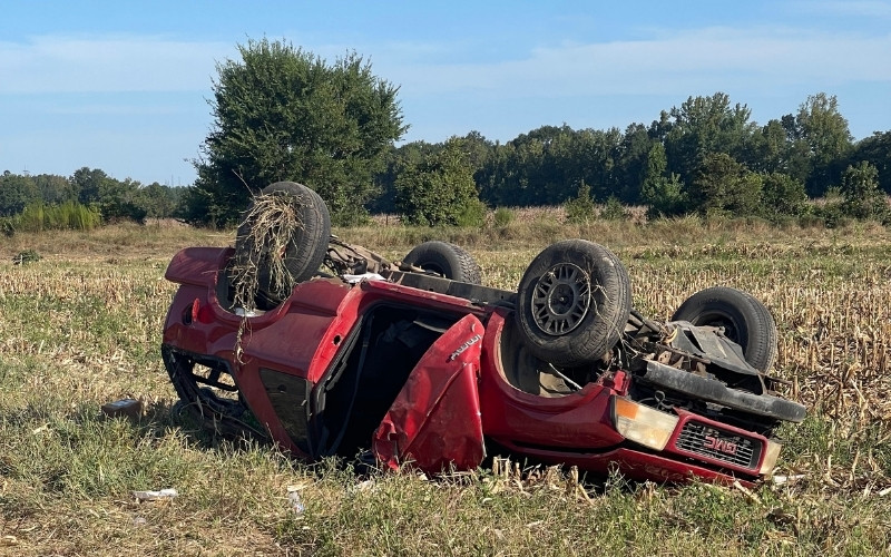 Rollover Wreck in McAdams