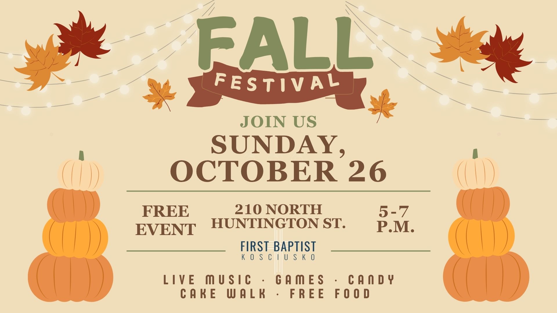 FBC Fall Festival planned for October 26