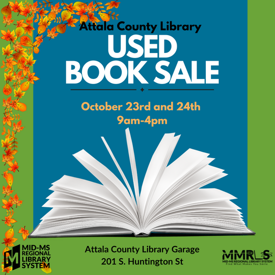 Attala County Library Used Book Sale planned for this week