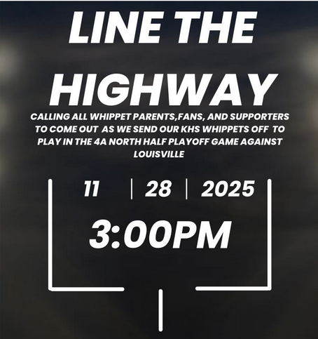 Whippets Community invited to “Line the Highway” before Friday playoff game
