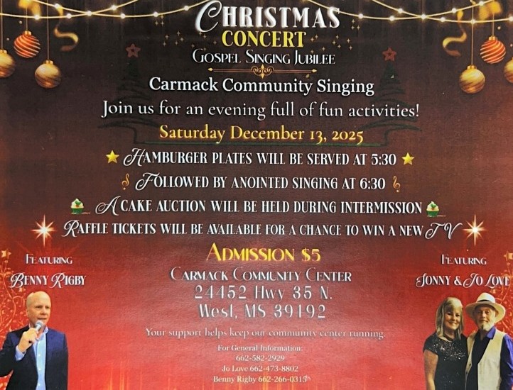 Carmack Community Christmas Concert Scheduled for December 13