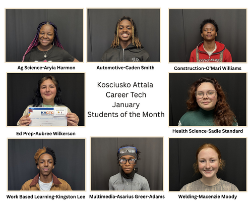 Photo: Career Tech Center announces January Students of the Month