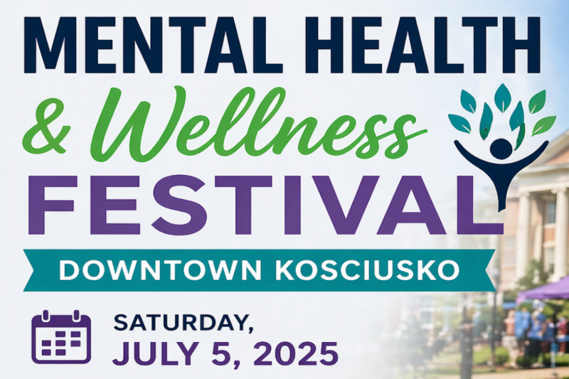 Mental Health and Wellness Festival Returning to Downtown Kosciusko July 5