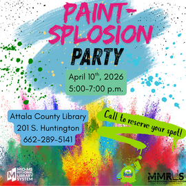 Attala County Library to host Outdoor Splatter Painting Event this Friday