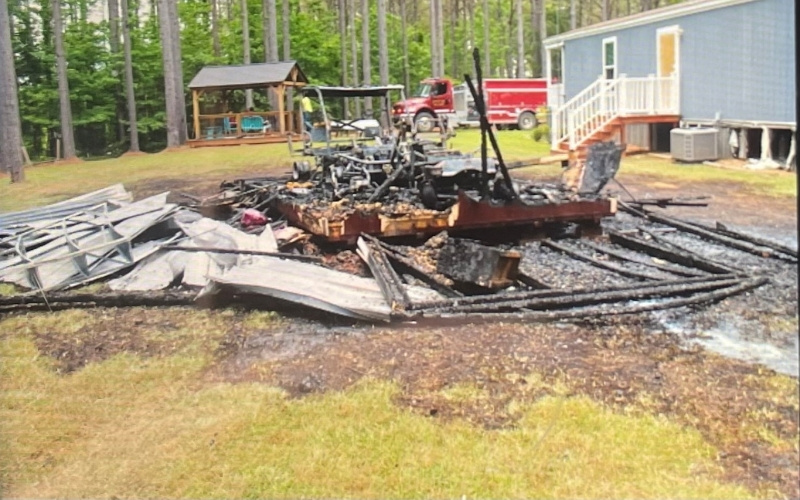 Storage Shed and Contents Lost to a Fire Saturday Afternoon in Attala