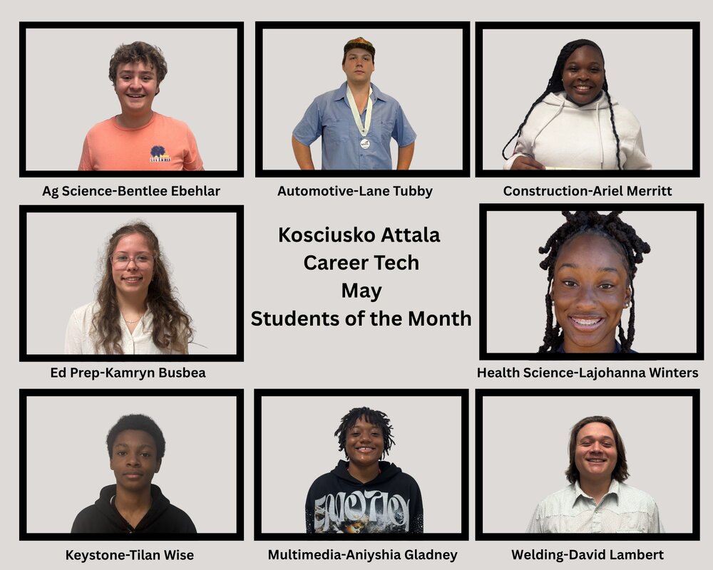 Photo: Career Tech Center announces May Students of the Month