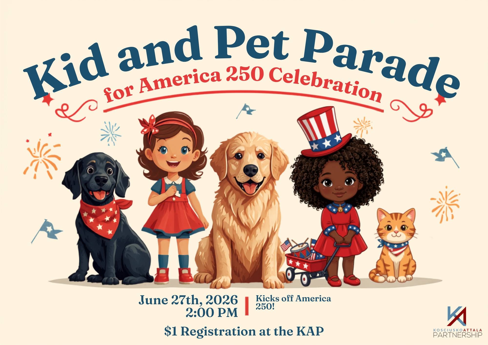 Kid & Pet Parade to Kick Off America 250 Celebration June 27