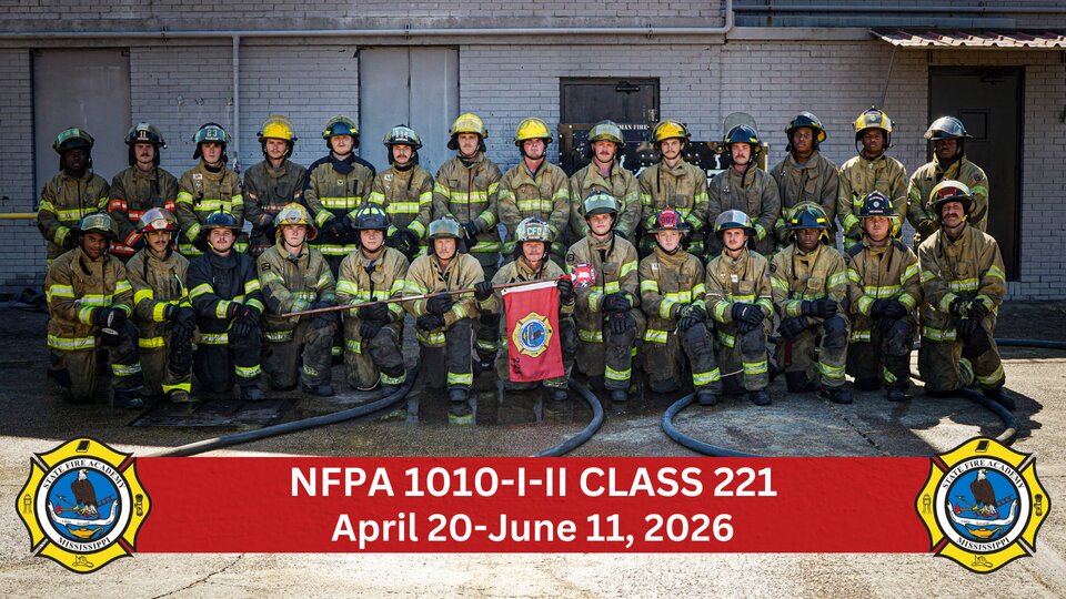 Kosciusko FD Cadet among graduates of Mississippi State Fire Academy Class 221