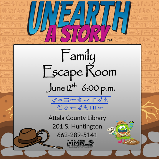 Family Escape Room Event Coming to Attala County Library June 12
