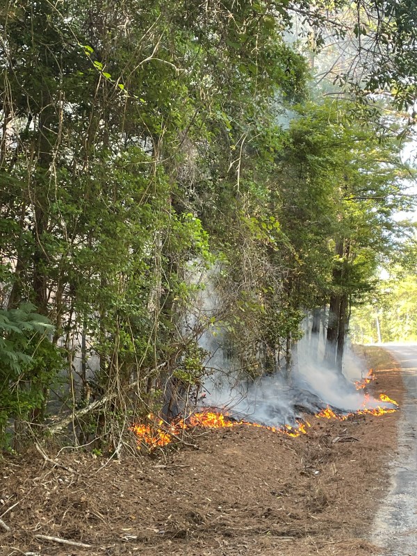 Wood Fire Thursday Afternoon in Attala