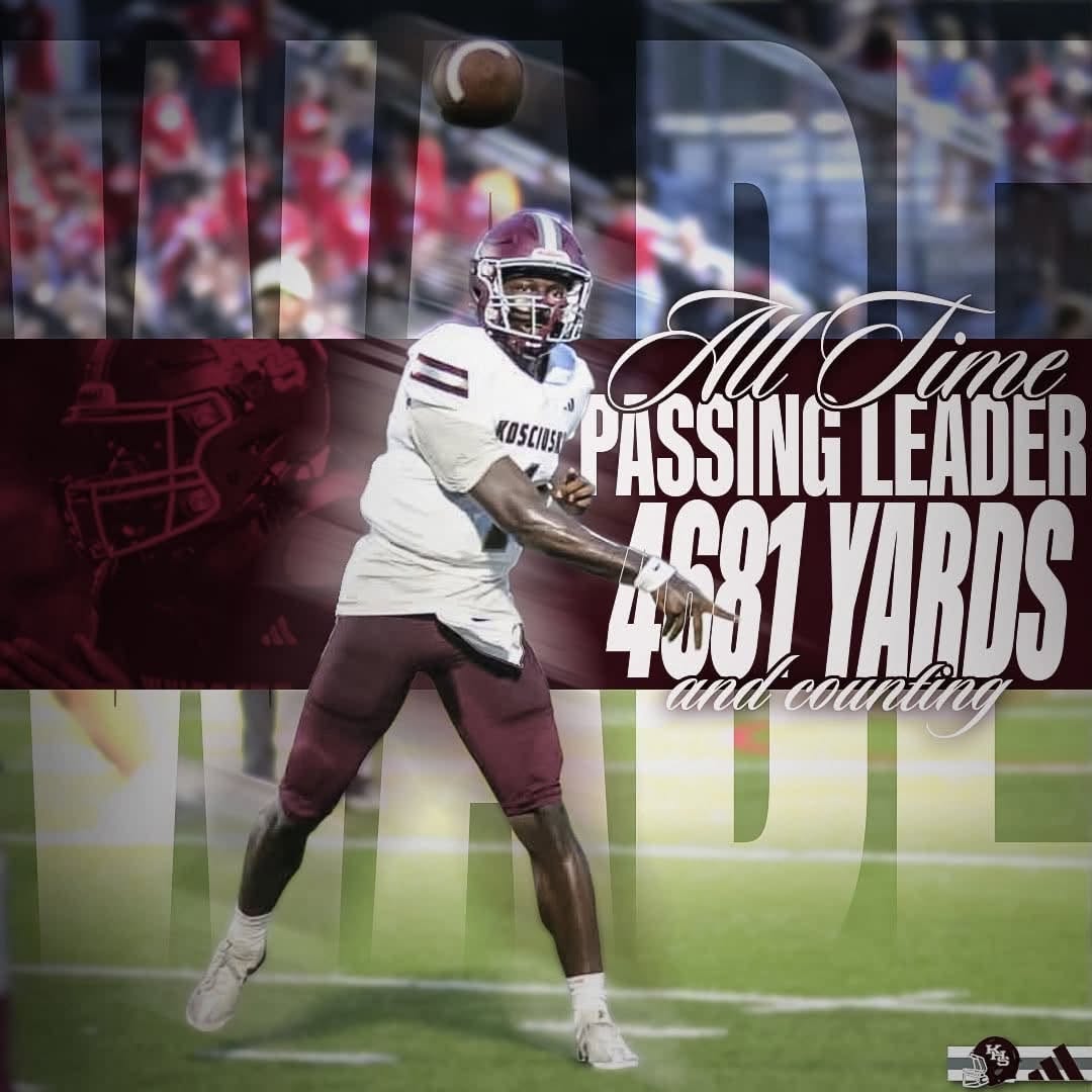 Caiden Wade Sets Kosciusko All-Time Passing Record