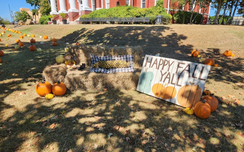 Kosciusko Attala Partnership Decorates the Square for Fall