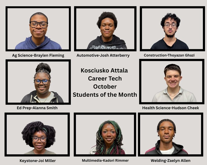 Photo: Career Tech Center announces October Students of the Month